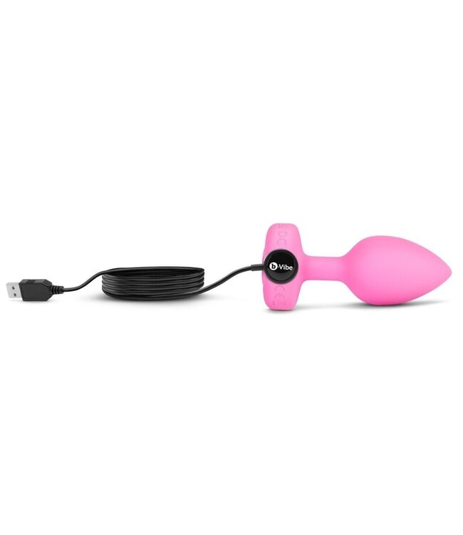 B-Vibe Premium 1.5cm Vibrating Heart Plug - Silent Pleasure in 2 Colors