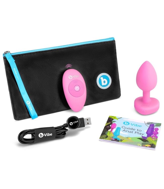B-Vibe Vibrating Heart Buttplug Met Afstandsbediening – Veilig, Stil, 15 Modi, Oplaadbaar