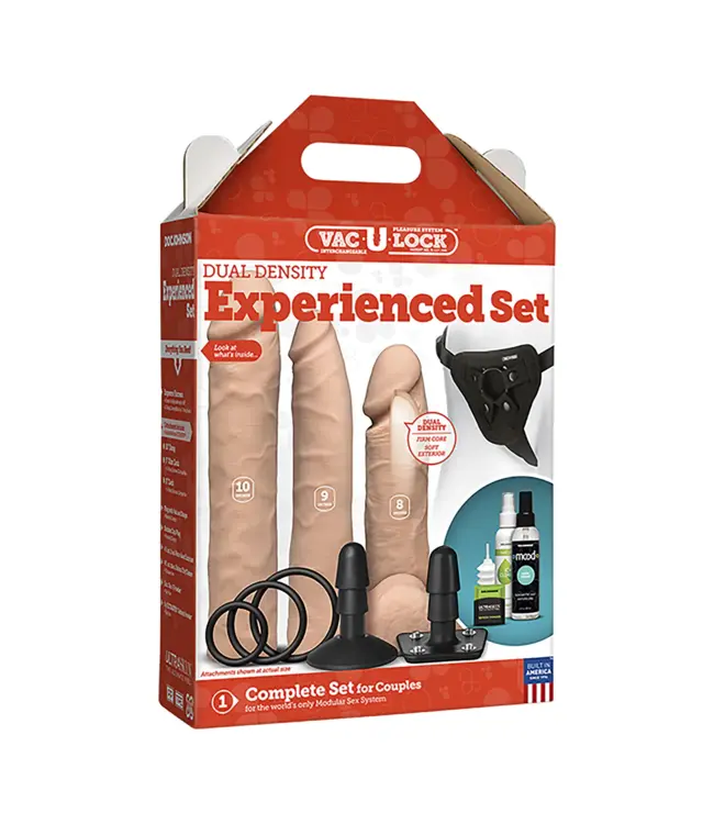 Doc Johnson Doc Johnson ULTRASKYN Dual Density Strap-On Set Met Harnas 25,9 cm