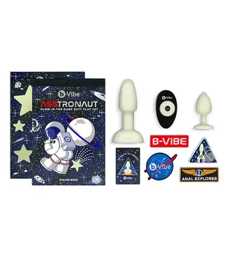 B-Vibe Asstronaut Glow-In-The-Dark Analspielzeug Set 10-teilig – Limitierte Edition