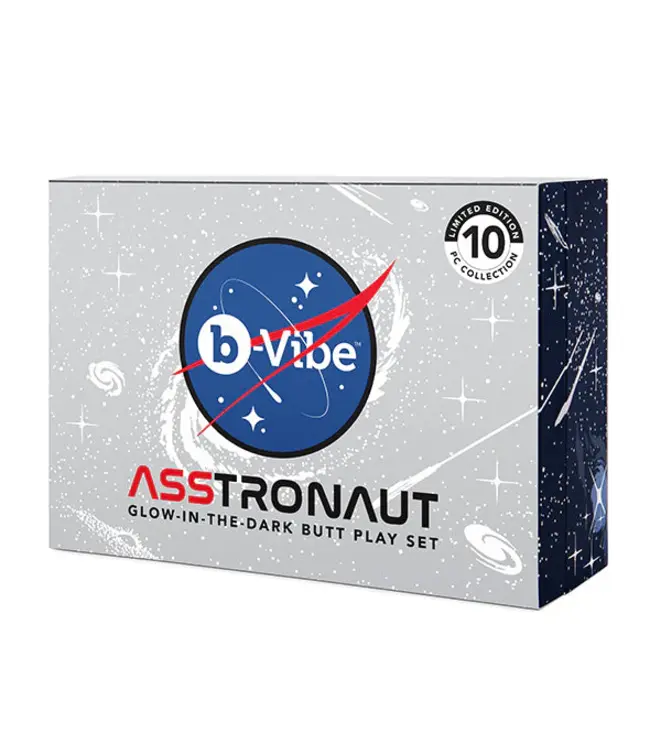 B-Vibe Asstronaut Glow-In-The-Dark Butt Play Set – 10-Piece Limited Edition
