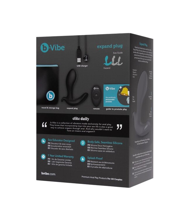B-Vibe b-Vibe Expand Prostate Vibrating Plug 13,2 cm Met Afstandsbediening