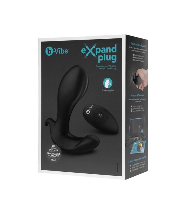 B-Vibe Expand Plug Premium 13.2 cm - Vibrating Intimate Pleasure Toy