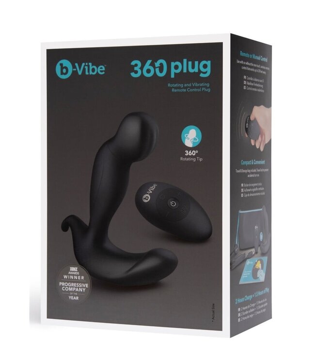B-Vibe 360 Pro Rotatie- & Vibratieplug Met Afstandsbediening 19,7 cm