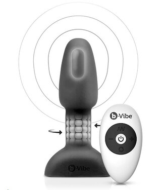 B-Vibe Rimming Petite Anal Plug Met Roterende Kralen En Vibrerende Tip 12,5 cm
