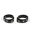 Kiotos Sleek Black Rubber Ankle Cuffs - Durable & Comfortable Play Gear