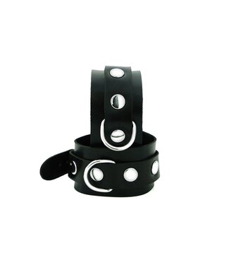 Kiotos Comfortable Black Rubber Handcuffs - Durable BDSM Accessory