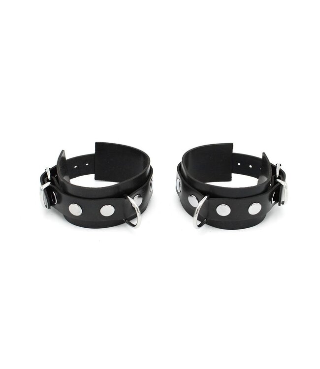 Kiotos Gummi-Handschellen Schwarz – Stilvolles BDSM-Accessoire für Fesselspiele
