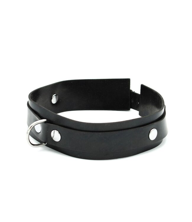 Kiotos Sleek Black Rubber Collar - Comfortable & Durable for Everyday Use