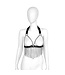 Kiotos Bold Black Leather Bra with Chains | Adjustable & Edgy Statement Piece