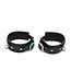 Kiotos Stylish Black Rainbow Leather Ankle Cuffs - Durable & Comfortable