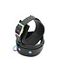 Kiotos Adjustable Black Leather Ankle Cuffs With Rainbow Detailing - Kiotos