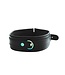 Kiotos Rainbow Accent Black Leather Collar - Stylish & Comfortable Adjustable Fit