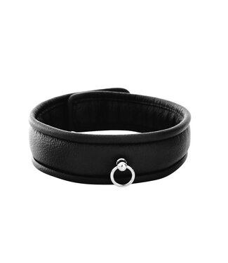 Kiotos Stylish Leather Padded Mini O-Ring Collar with Lock for Comfort & Elegance