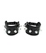 Kiotos Adjustable Leather Padded Handcuffs with Spikes for Edgy Comfort