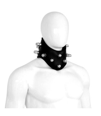 Kiotos Adjustable Leather Spiked Collar for Comfort and Edgy Style