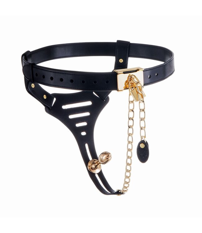 Sevanda Sevanda Beg Gold & Black Chastity Trousers with Gemstone Plug