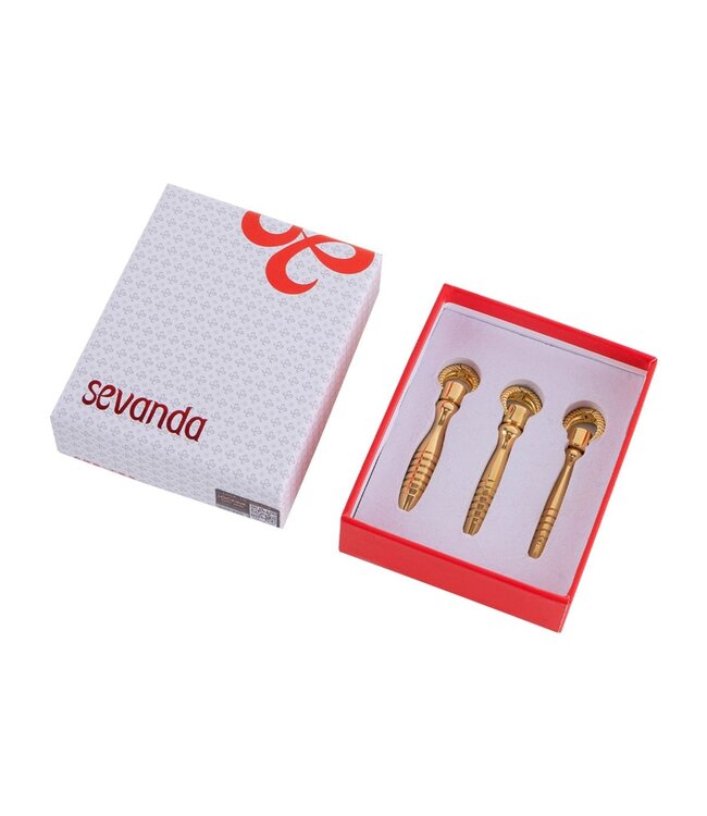 Sevanda Sevanda Luxury 3-Piece Urethral Plug Set with Elegant Handles