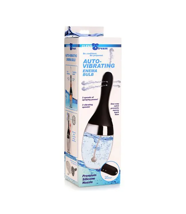 CleanStream Erfrischende Enema-Pumpe mit vibrierender Silikondüse – 360° Spritzspaß!