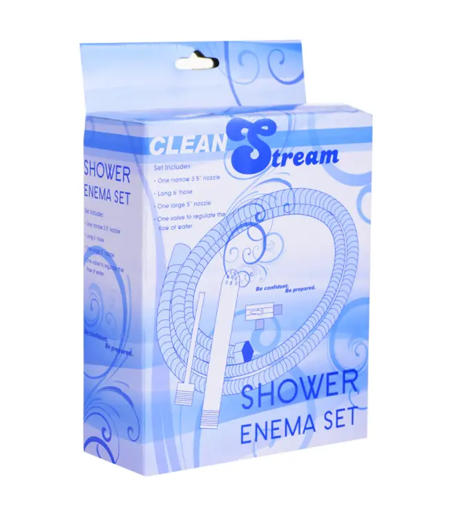 CleanStream Metalen Enema-Doucheset Met Verstelbare Waterdruk En 2 Nozzles