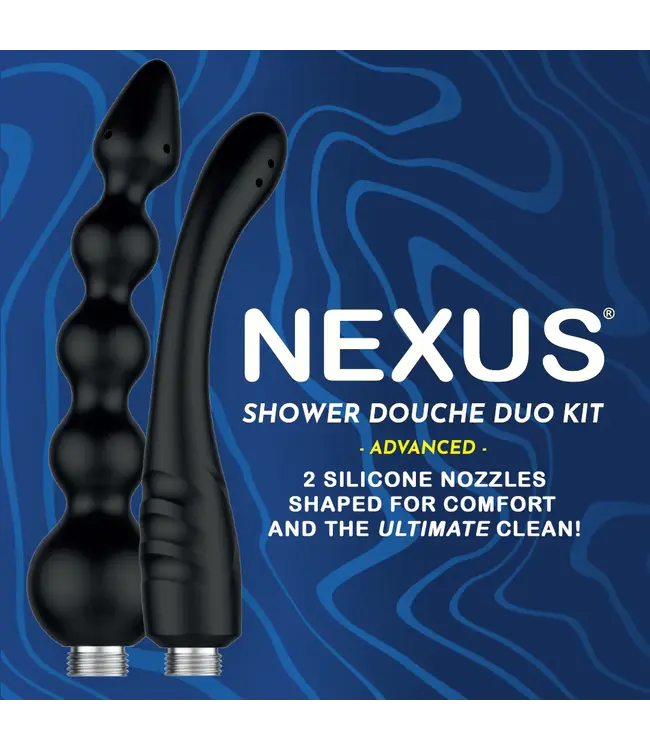 Intieme Reinigingsset Met Twee Siliconen Douche Sproeiers Voor Gevorderden