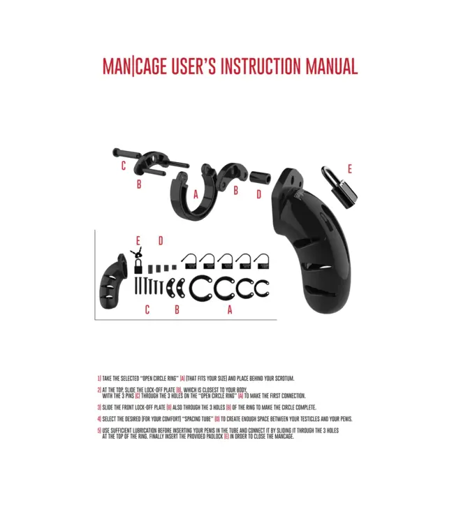 ManCage ManCage Chastity Cage Model 01 – Lichtgewicht Polycarbonaat Kooi 9 Cm