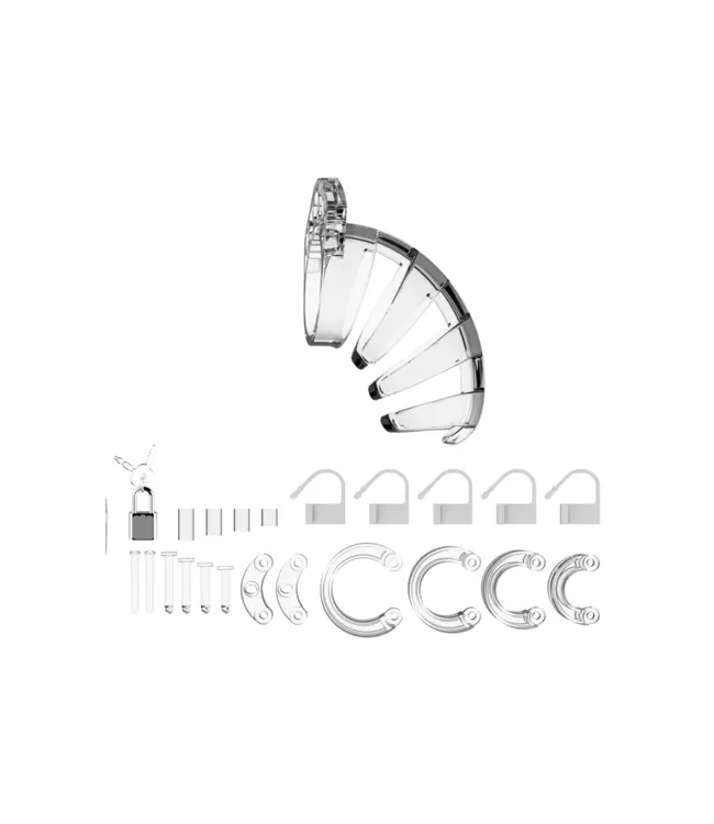 ManCage ManCage Polycarbonaat BDSM Kuisheidskooi Drieluik 9 Cm Transparant