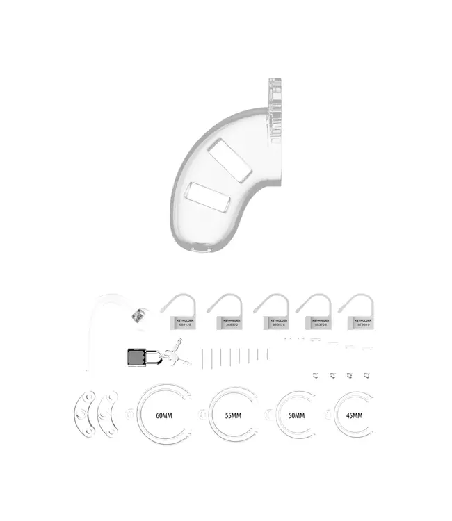 ManCage Ultimate Comfort Chastity Cage with Butt Plug V10 - Size 9 cm