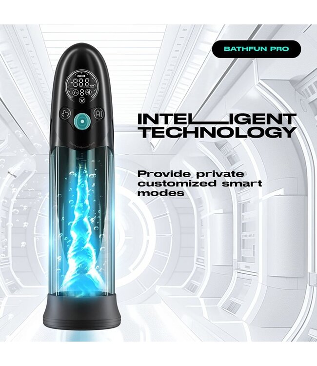 BathFun AI Waterdichte Dual-Use Penisvergroter met Digitale Display