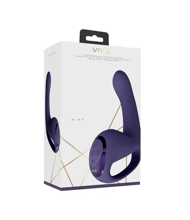 Vive Riko Triple Motor Vibrator Met 1000+ Instellingen En Climax Knop Paars