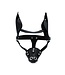 Kiotos Leather Authentic Black Leather Dog Mask with Ears & Muzzle for Playful Fun