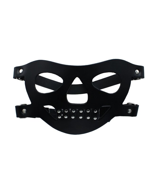 Kiotos Leather Schwarze Leder-Gesichtsmaske „The Bane“ | Verstellbar & Langlebig