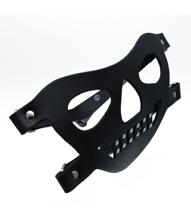 Kiotos Leather Schwarze Leder-Gesichtsmaske „The Bane“ | Verstellbar & Langlebig