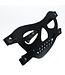 Kiotos Leather Zwart Leren Gezichtsmasker Met Verstelbare Banden Voor Comfort En Duurzaamheid