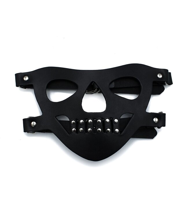 Kiotos Leather The Bane Black Leather Face Mask | Adjustable Comfort for Roleplay