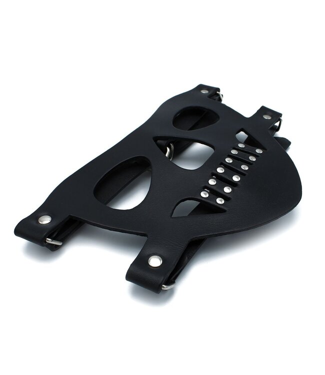 Kiotos Leather Schwarze Leder-Gesichtsmaske „The Bane“ | Verstellbar & Langlebig