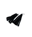 Kiotos Leather Bold Black Leather Whip Earring - Stylish & Lightweight Accessory