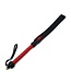 Kiotos Leather Zwarte En Rode Leren Paddlezweep 71 cm Met Comfortabele Grip