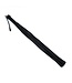 Kiotos Leather Eleganter 66 cm schwarzer Leder-Flogger mit geflochtenem Griff für Spielspaß
