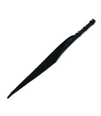 Kiotos Leather Stylish Black Leather Single Flap Whip with D-Ring - 71 cm Length