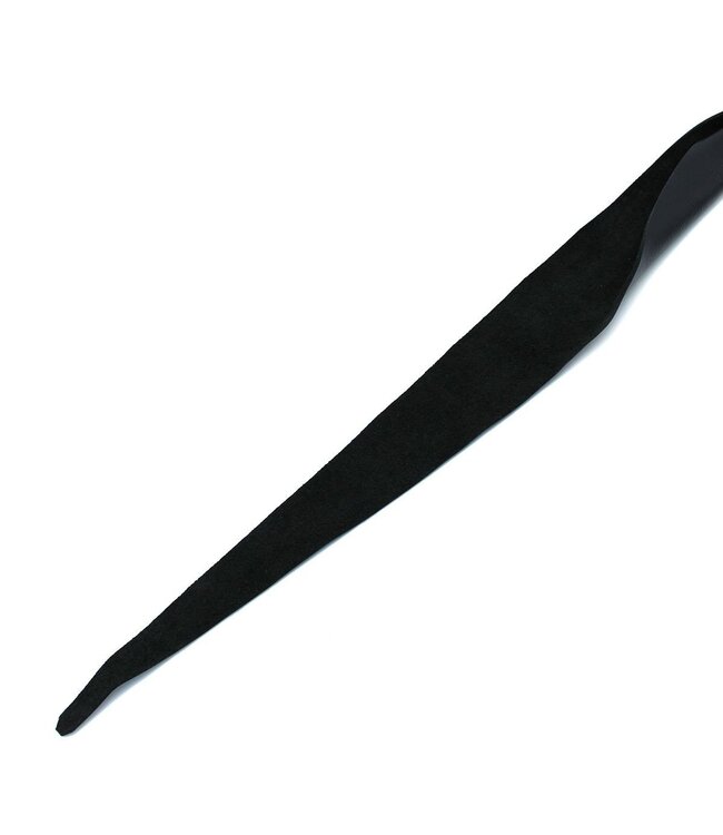 Kiotos Leather Schwarze Leder-Einzelriemenpeitsche 71 cm – Starker Griff & D-Ring