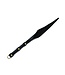 Kiotos Leather Schwarze Lederpeitsche mit goldenem D-Ring – 71 cm für Impactplay