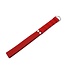 Kiotos Leather Rode Leren Paddle Met Goudkleurige D-Ringgreep En Compacte 39,5 Cm Lengte