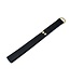 Kiotos Leather Zwarte Leren Paddle Met Goudkleurige D-Ringgreep, 39,5 cm Duurzaam Model
