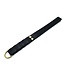 Kiotos Leather Zwarte Leren Paddle Met Goudkleurige D-Ringgreep, 39,5 cm Duurzaam Model