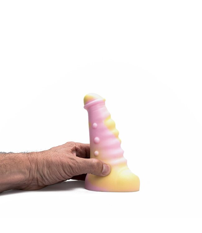 Kiotos Revolt Pink Smash Kiotos Siliconen Dildo 15 cm Roze Vac-U-Lock Compatibel Flexibel Model
