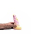 Kiotos Revolt Pink Smash Kiotos Siliconen Dildo 15 cm Roze Vac-U-Lock Compatibel Flexibel Model
