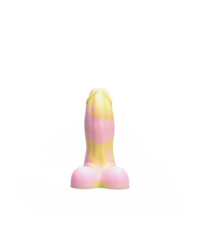 Kiotos Revolt Pink Smash Kiotos Premium Siliconen Dildo 16 cm - Felroze 50 mm Diameter, HUNG-Compatibel
