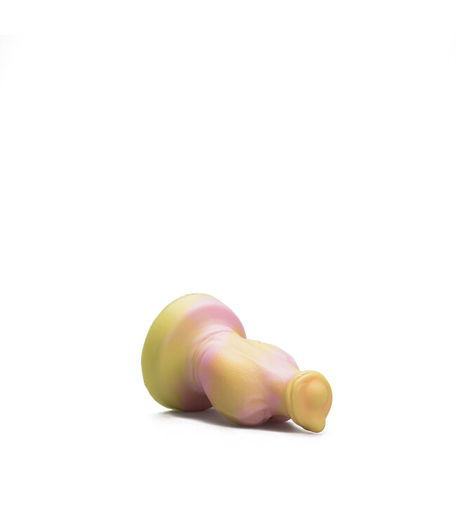 Kiotos Revolt Pink Smash Kiotos Siliconen Dildo Medium 13,5 cm Roze Compatibel Met Vac-U-Lock