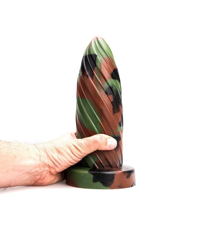 Kiotos Revolt Green Army Kiotos Revolt Premium Siliconen Dildo 25 cm Groen Met Hung System